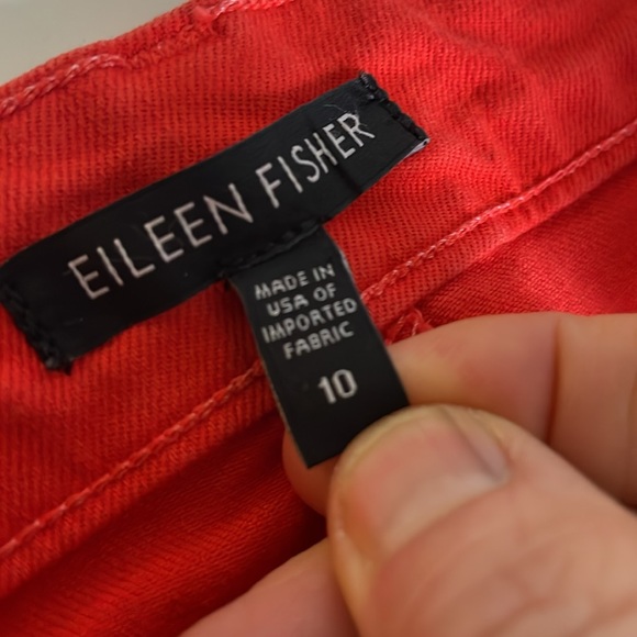 Eileen Fisher Red/Orange Skinny Jeans- 10 - Picture 6 of 10